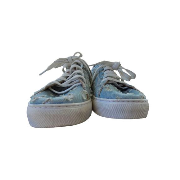 Corello Distressed Denim Sneakers Light Blue Size 7 - Picture 5 of 8